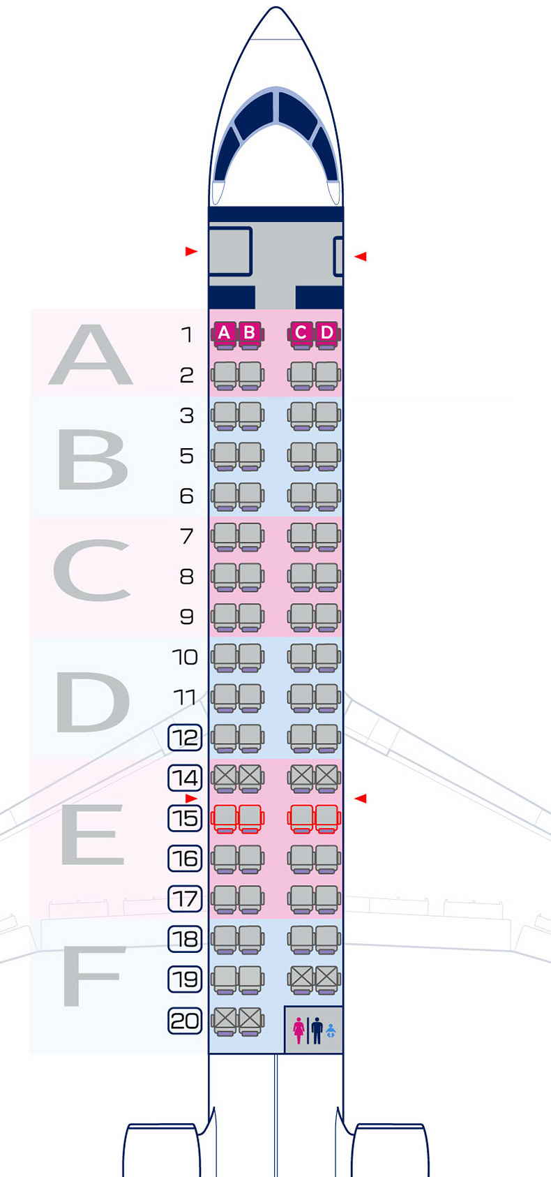 Bombardier Crj 700 Aircraft Seating Chart